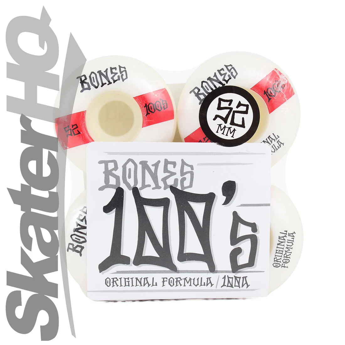 Bones OG 100s V4 Wide 52mm - White/Red - Image 2