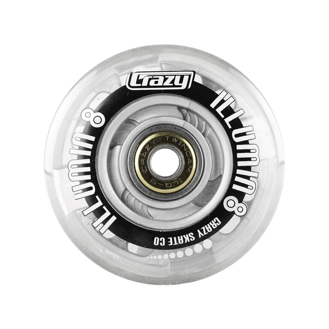 Crazy Illumin8 LED Inline Wheels - Silver