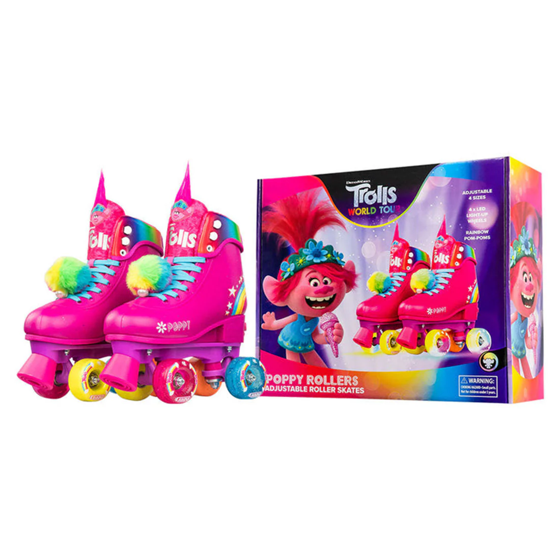 Crazy Trolls Junior Roller Skates - Poppy Pink - Image 3