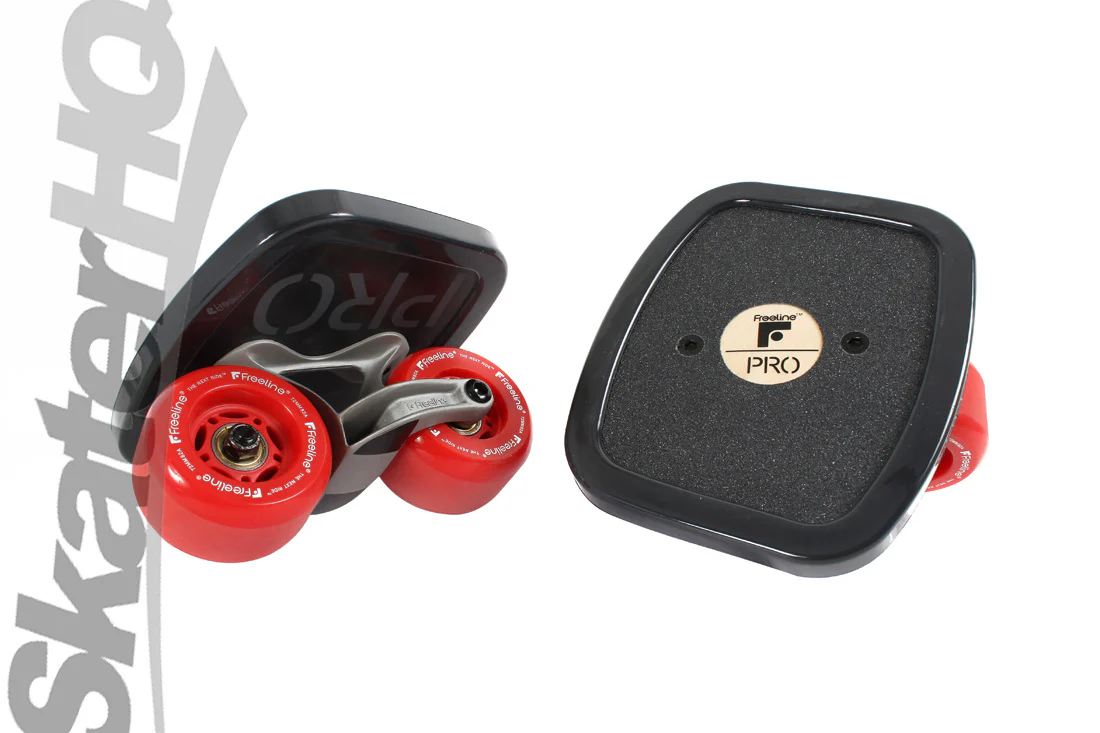 Freeline Pro Skates Red/Wood w/ Pro Edge Guards - Image 2