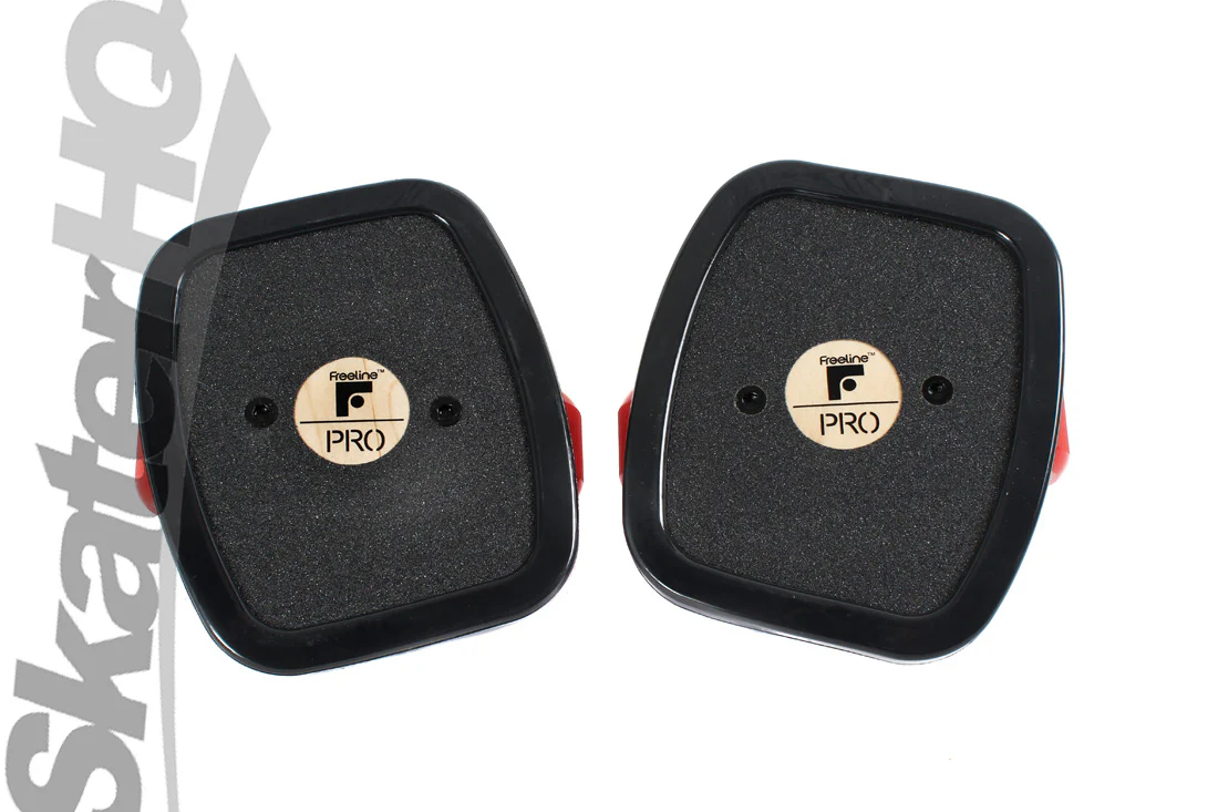 Freeline Pro Skates Red/Wood w/ Pro Edge Guards - Image 3