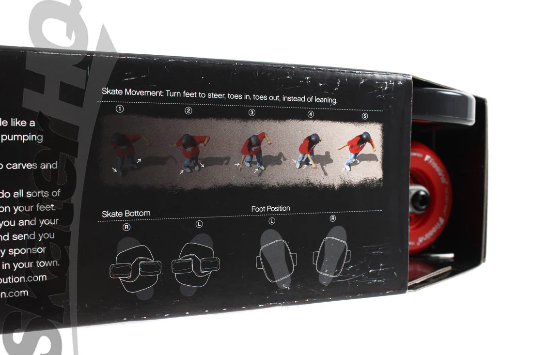 Freeline Pro Skates Red/Wood w/ Pro Edge Guards - Image 6