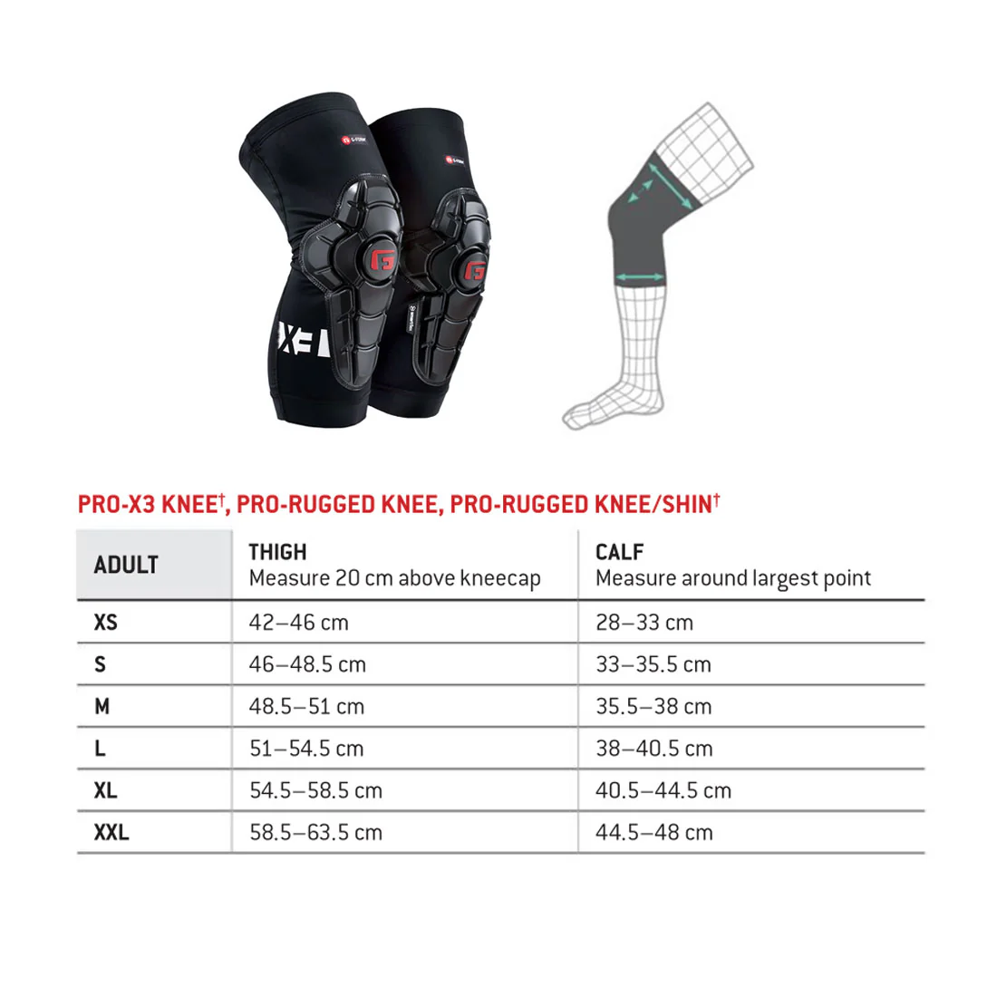 G-Form Pro-X3 Knee - Adult - Image 3