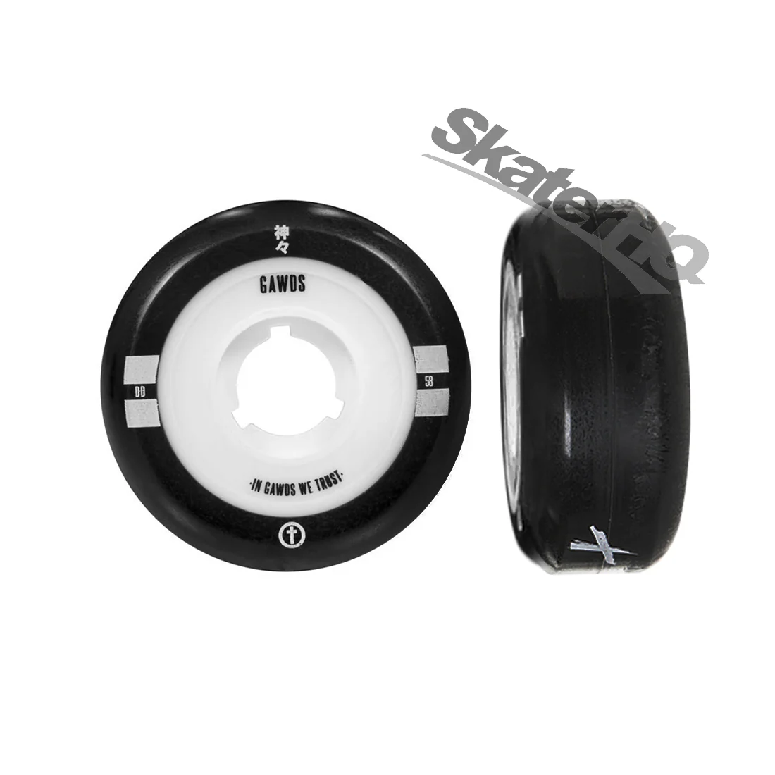 Gawds Pro Dual Density 58mm 4pk - Black/White