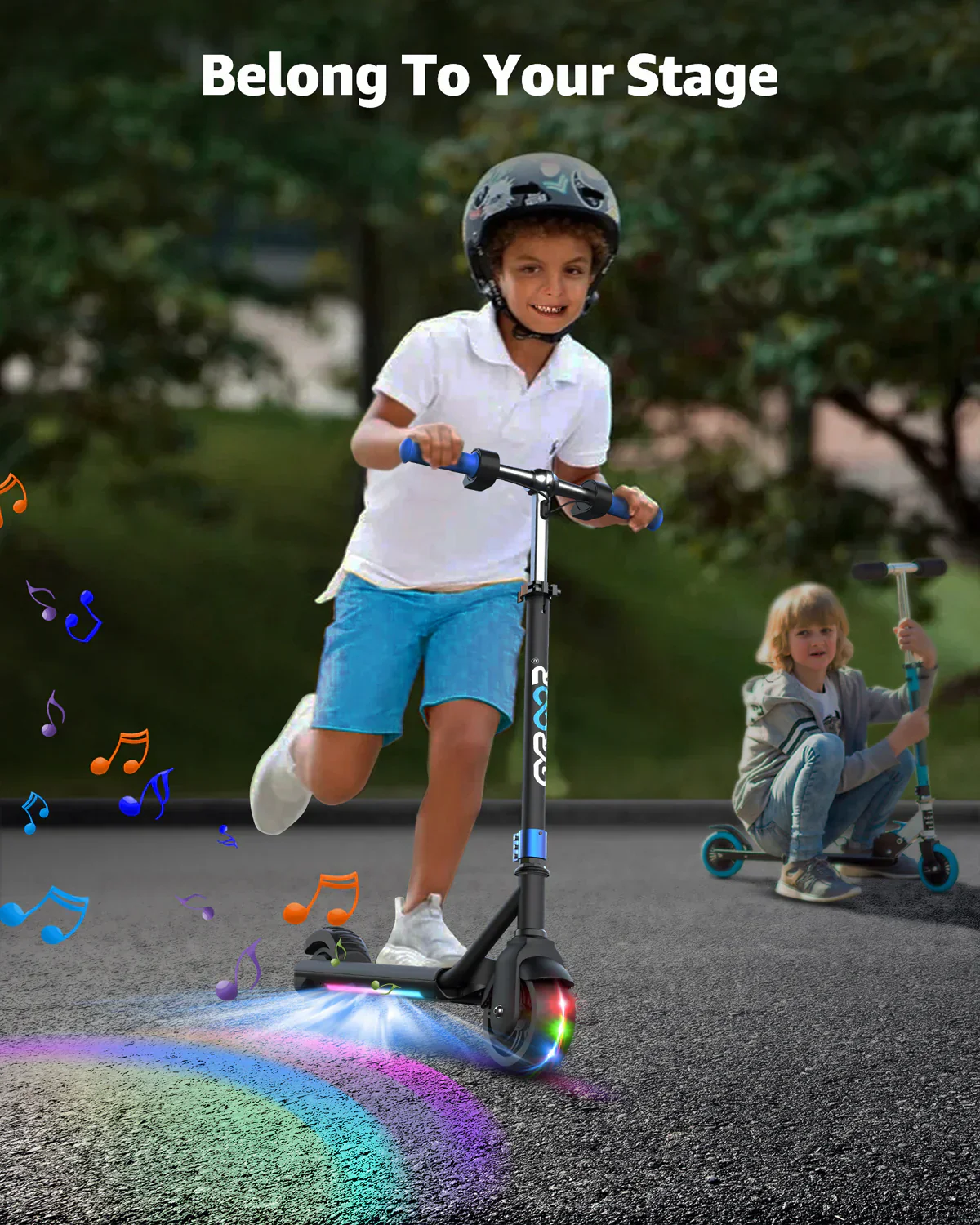 GYROOR H30 Max Kids Electric Scooter - Black - Image 6