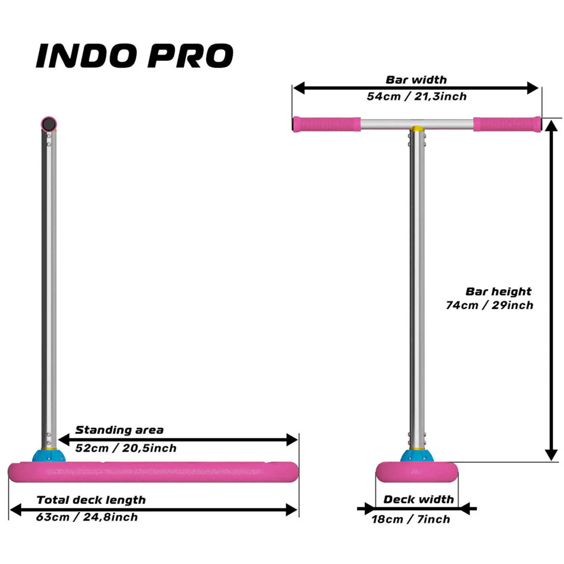 INDO PRO 740 Tramp Scooter - Pink Pop - Image 4