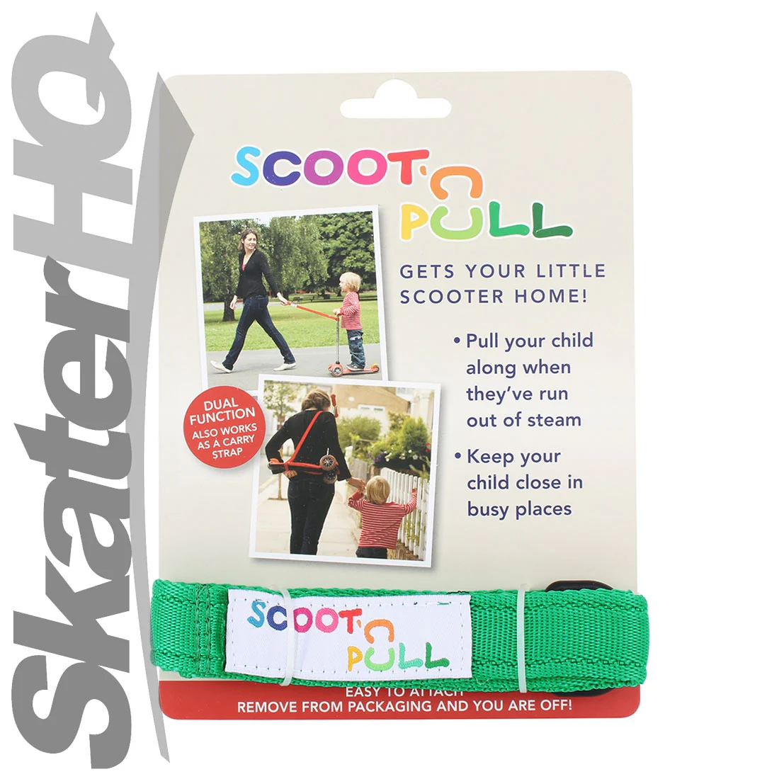 Micro Scoot-N-Pull Scooter Strap - Green - Image 3