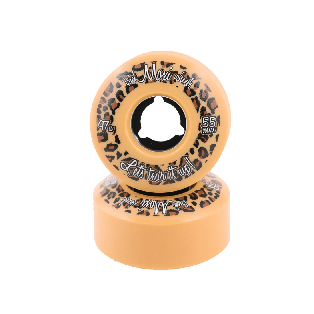 Moxi Trick 55/59mm 97a Wheels 4pk GRREN LEOPARD - Image 3