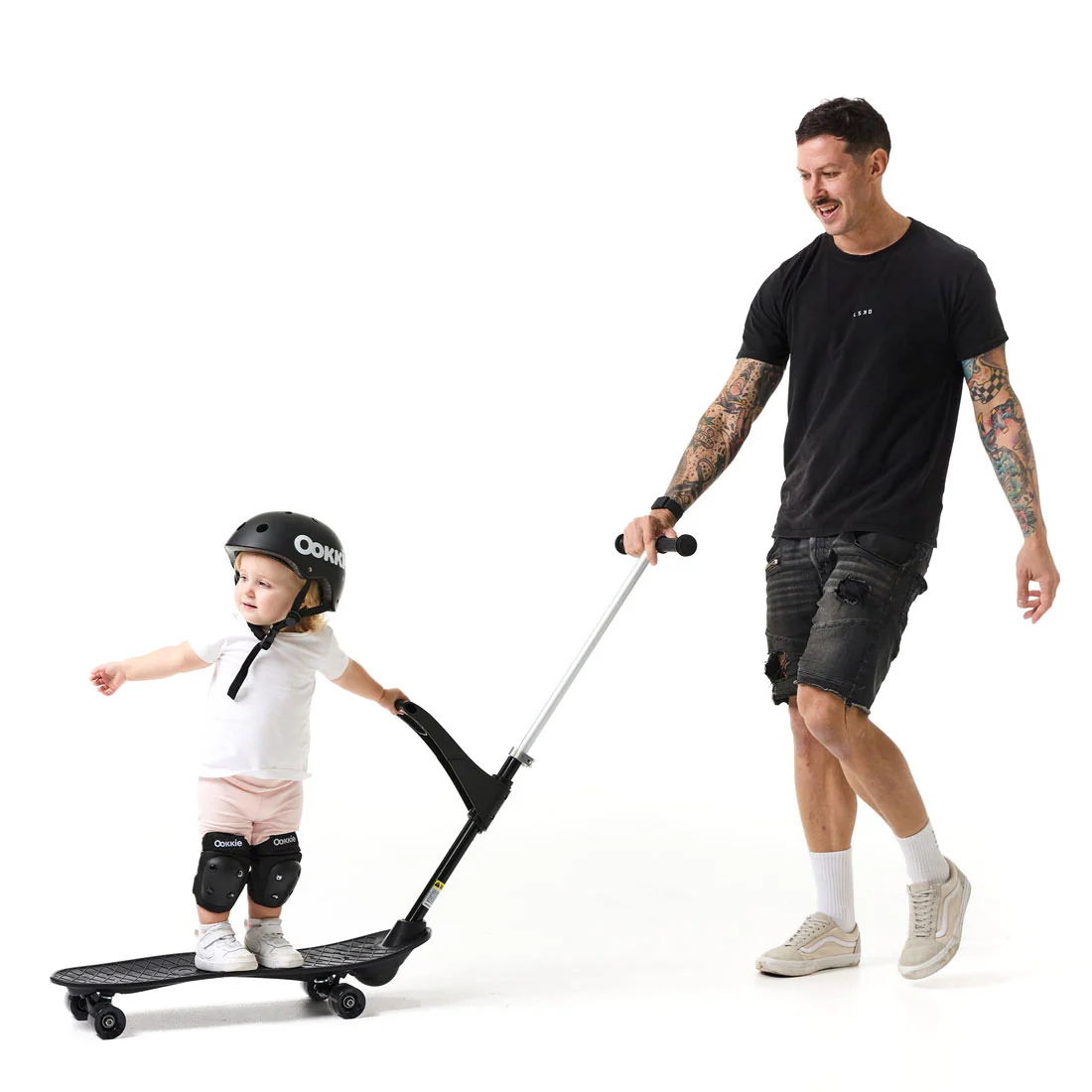 Ookkie Learner Skateboard - Black - Image 3