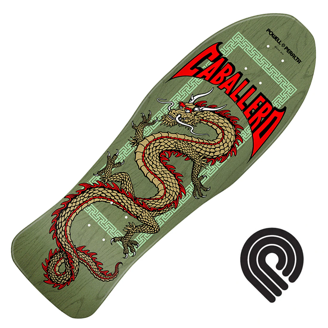 Powell Peralta Cab Chinese Dragon 10.0 Deck - Sage Green