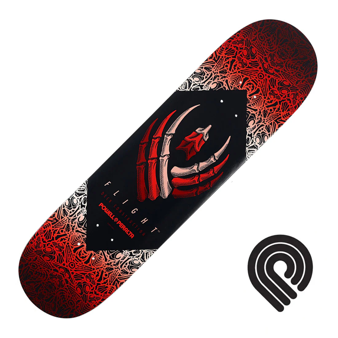 Powell Peralta Flight Bones 8.25 Deck - Red