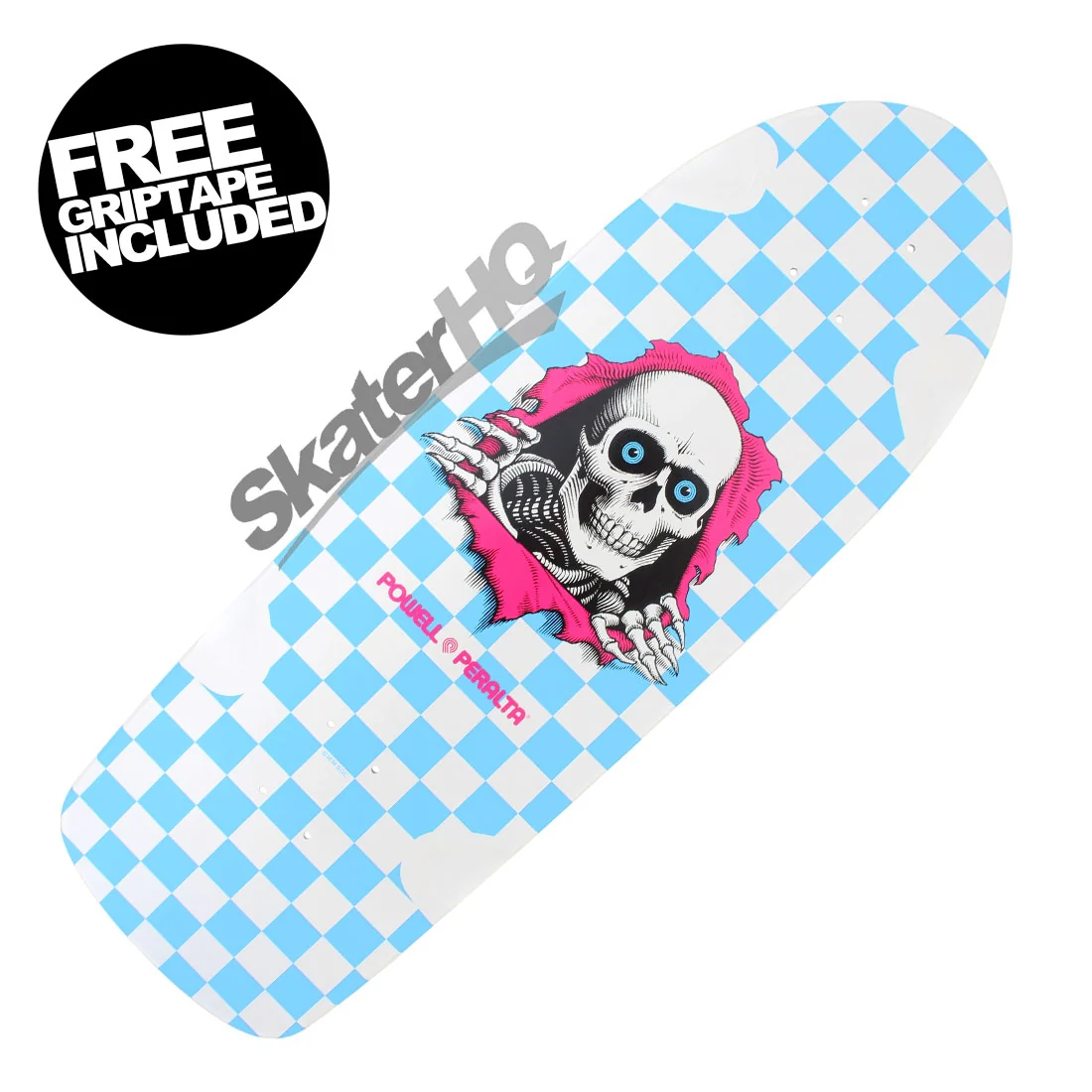 Powell Peralta OG Ripper 10.0 Deck - Blue Checkered