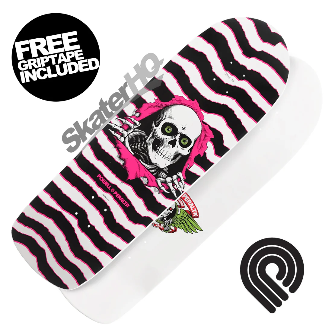 Powell Peralta OG Ripper 10.0 Deck - White/Pink