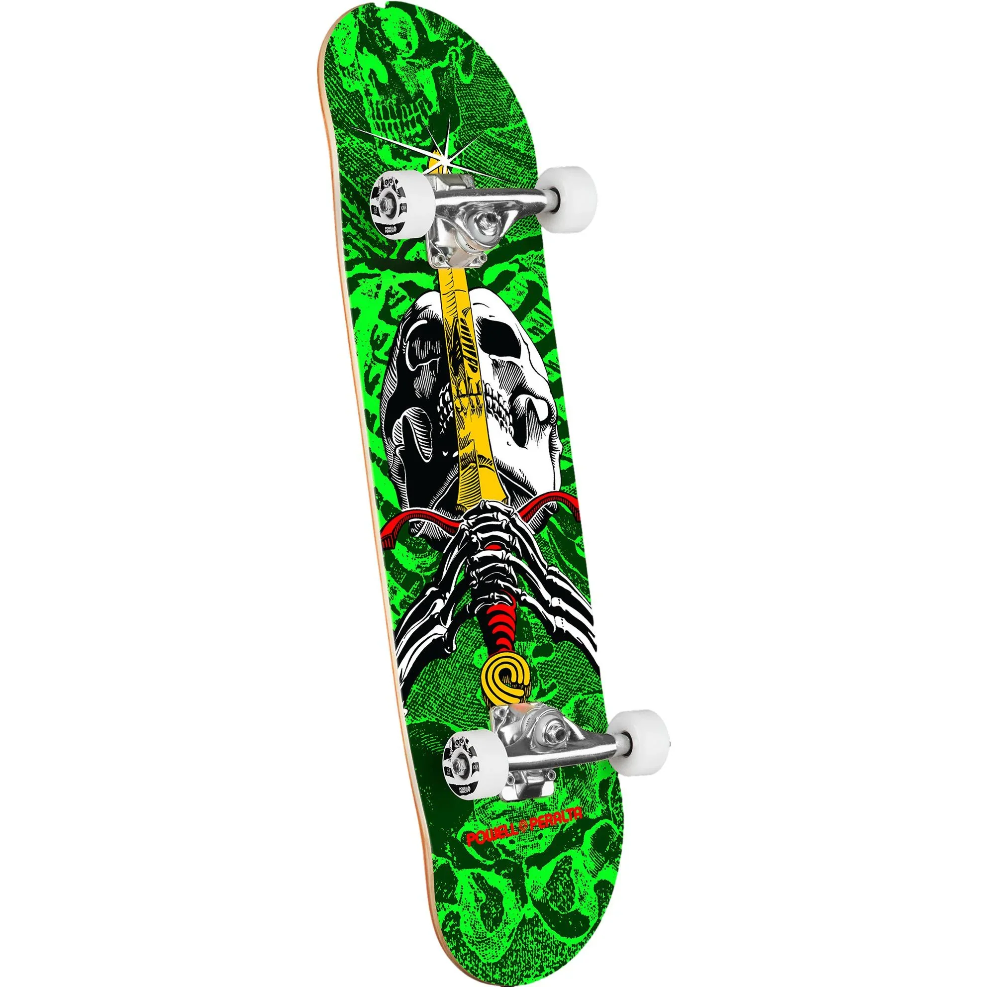Powell Peralta Skull & Sword Green 8.0" x 31.45" Complete Skateboard