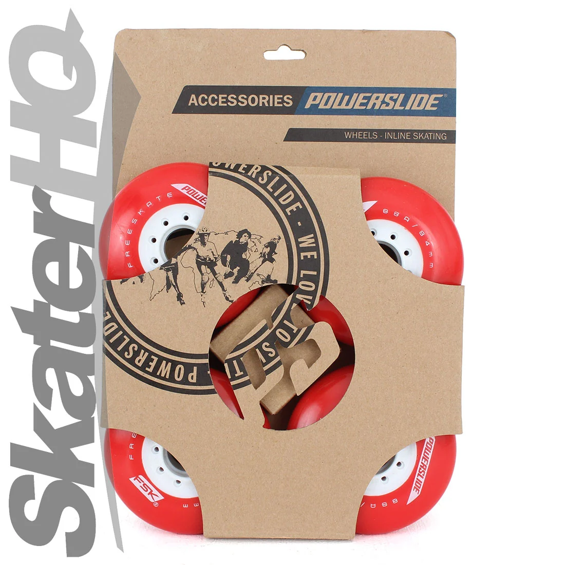 Powerslide Free Skate 84mm/88a 4pk - Red - Image 3