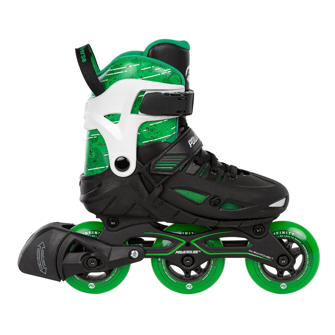 Powerslide Phuzion Universe 3W Adjustable - Green