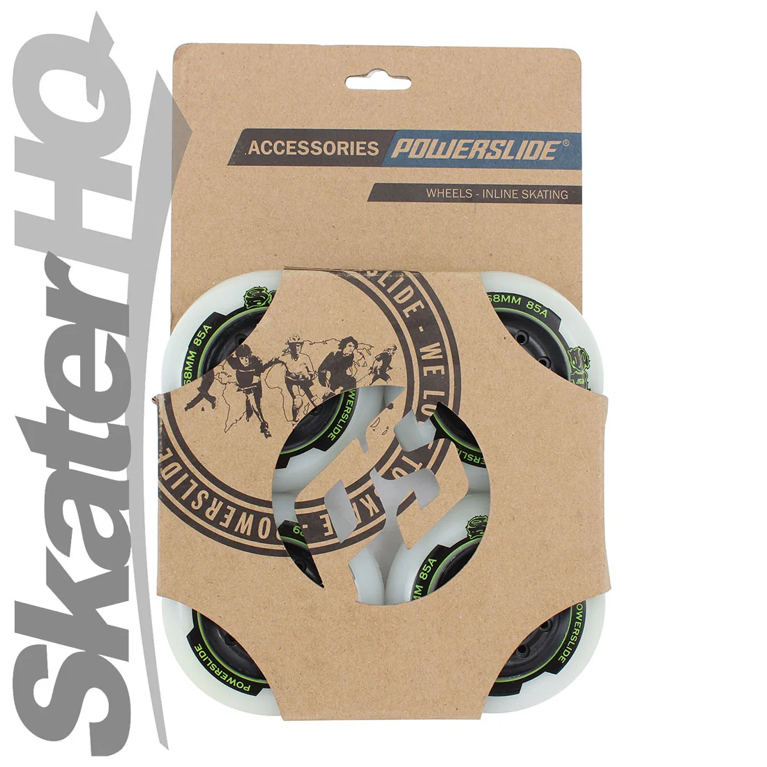 Powerslide Spinner 68mm/85a 4pk - White - Image 3