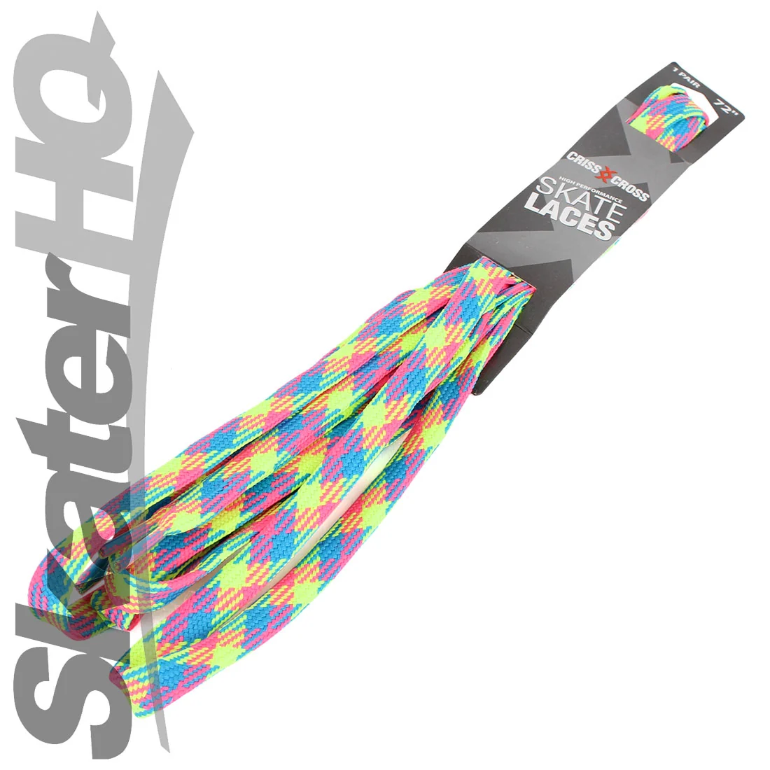Riedell Criss-Cross Laces 72 Medium - Rainbow Plaid - Image 2