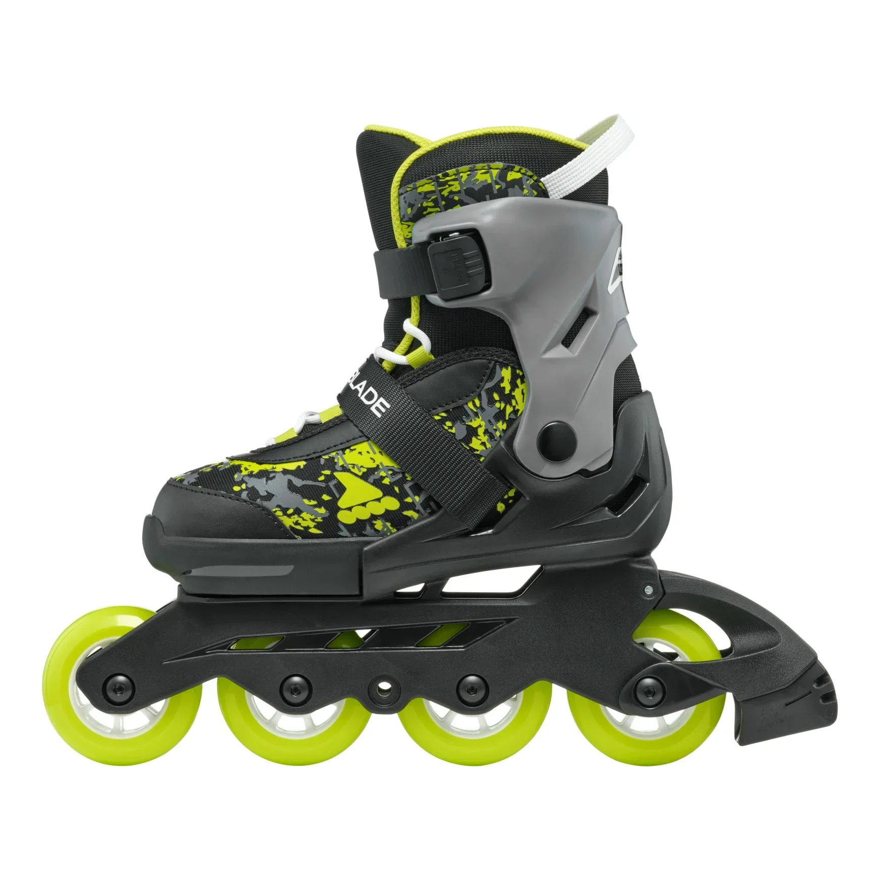 Rollerblade Microblade SL Adj Inline Skates Black/Lime - Image 3