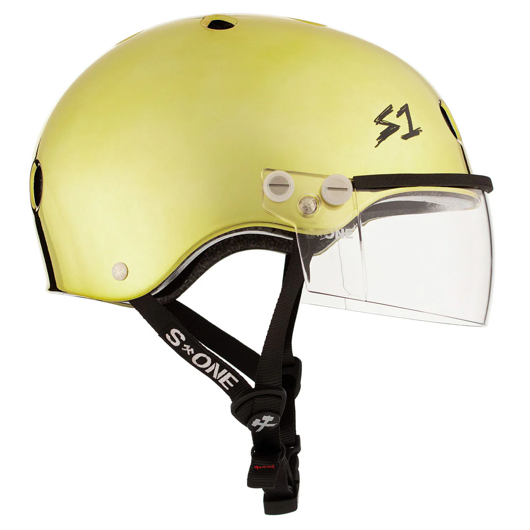 S-One Visor Lifer Helmet - Gold Mirror - Image 2