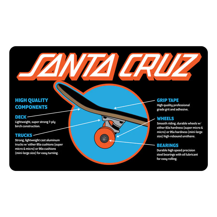 Santa Cruz Classic Dot 7.25 Micro Complete - Blue/Red - Image 3