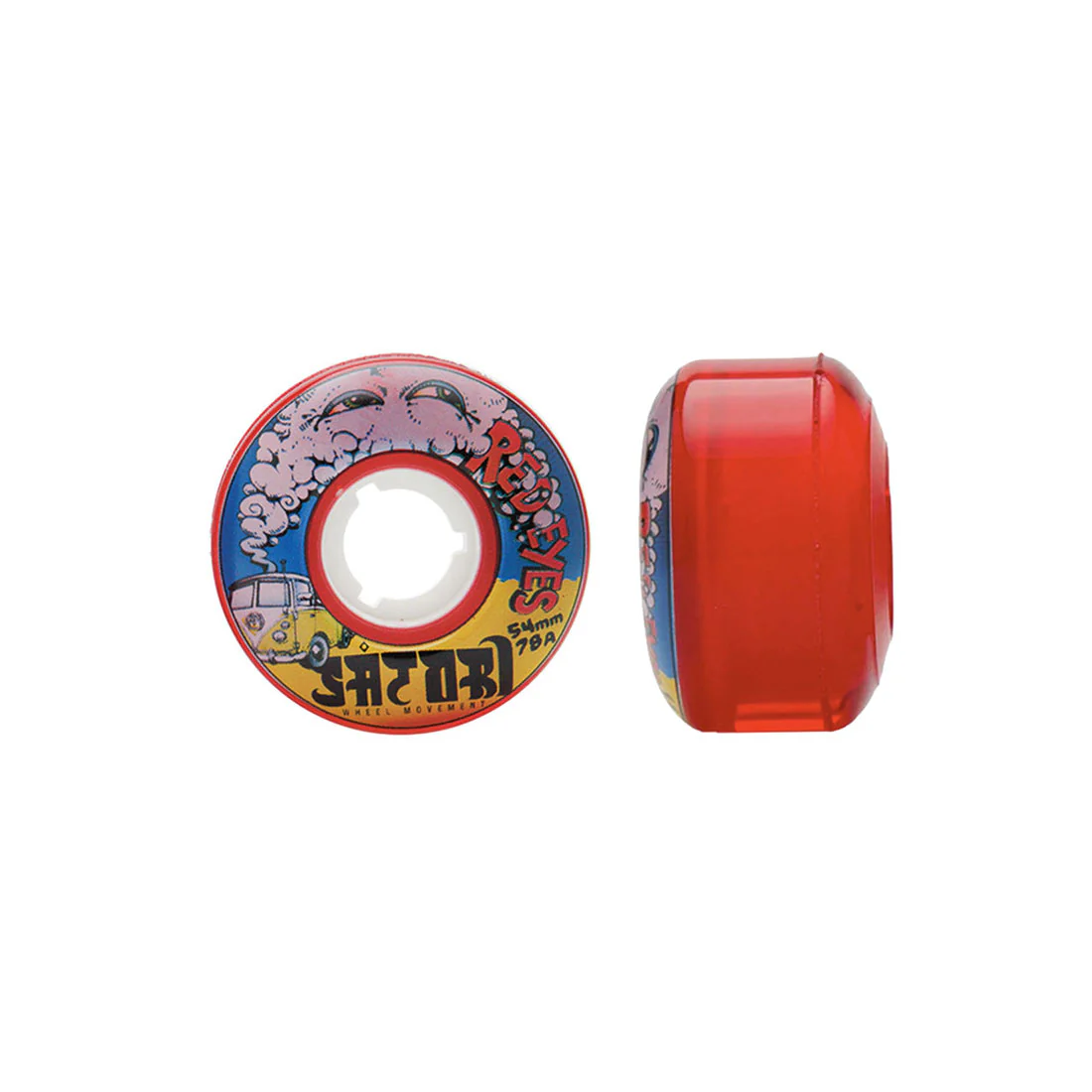 Satori Red Eye 54mm 78a 4pk - Clear Red