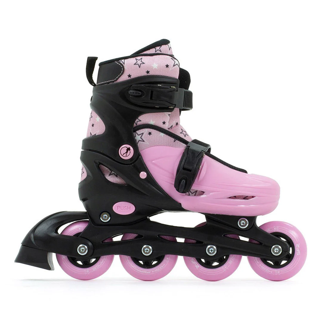 SFR Plasma Adjustable Skate - Black/Pink