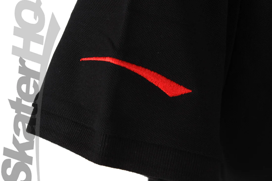 Skater HQ Adult Swoosh Polo Shirt - Black - Image 3