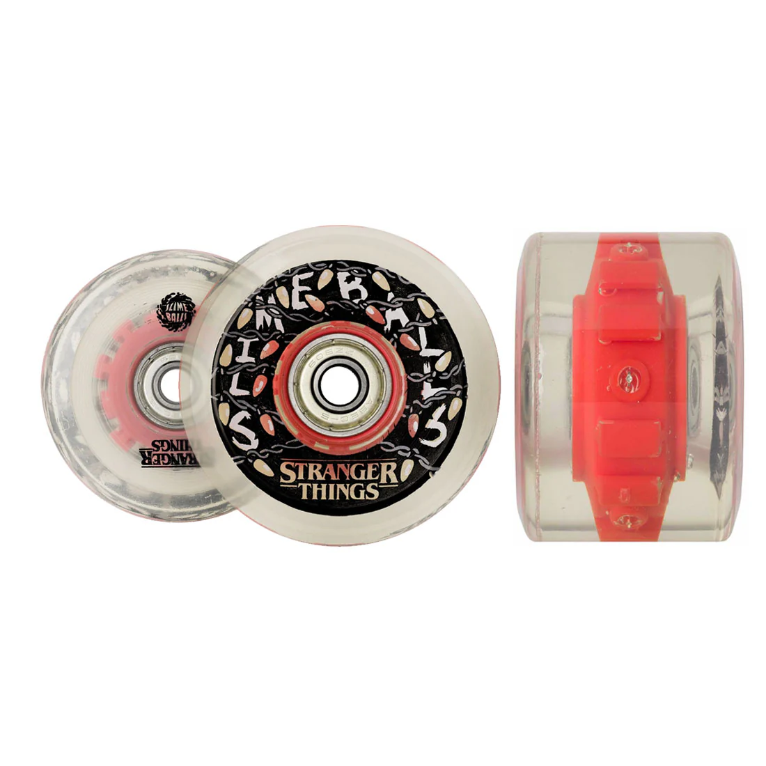 Slime Balls x Stranger Things Light Ups LED 66mm 78a - Clear/Red