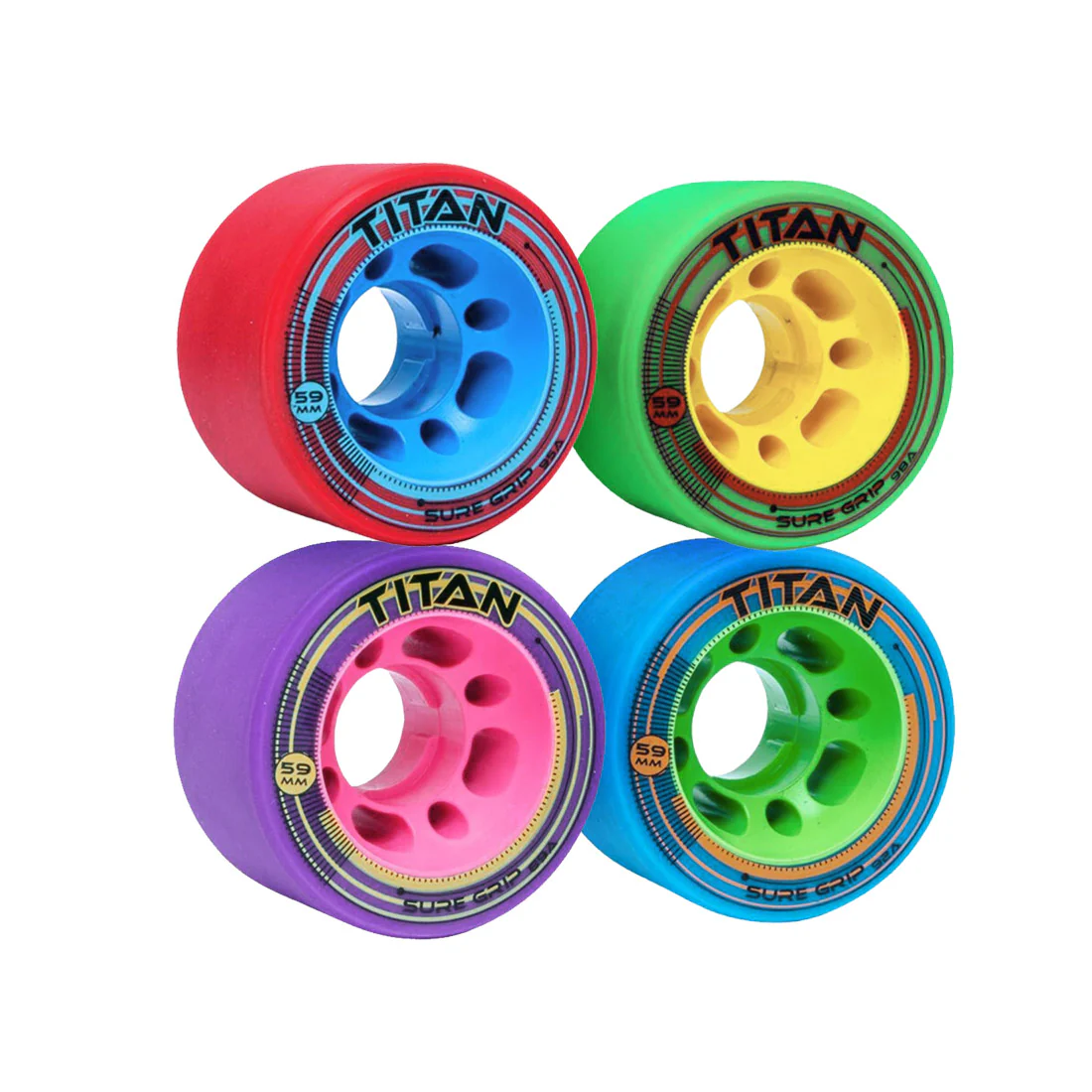 Sure-Grip Titan 59x35mm Wheels 4pk