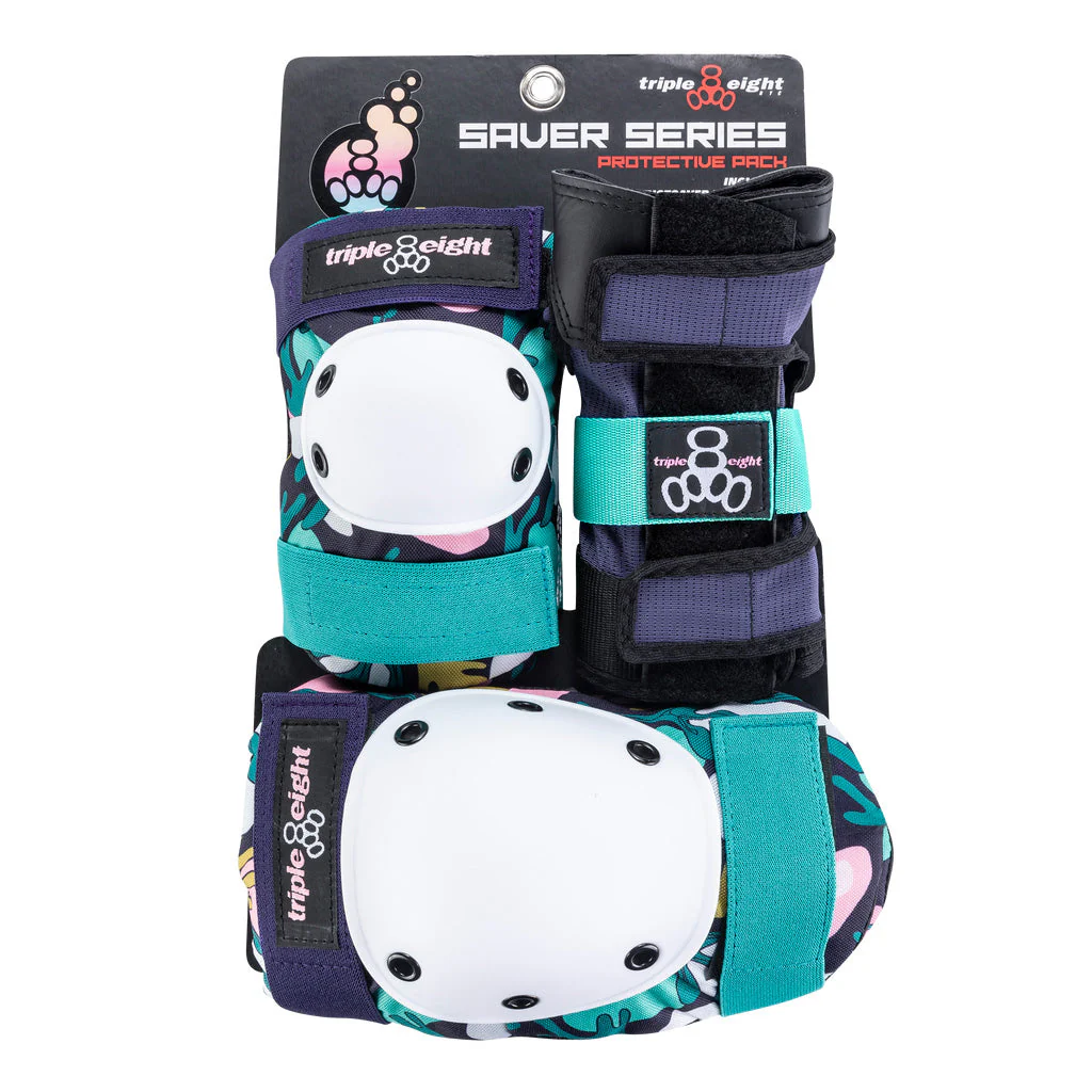 Triple 8 Saver Series Tri-Pack - Floral - Junior