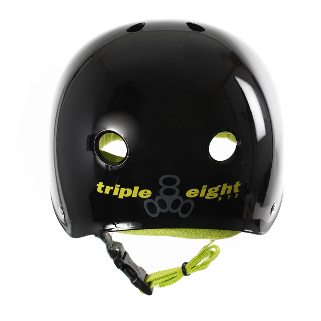 Triple 8 Skate SS Helmet - Black/Lime Gloss - Image 2