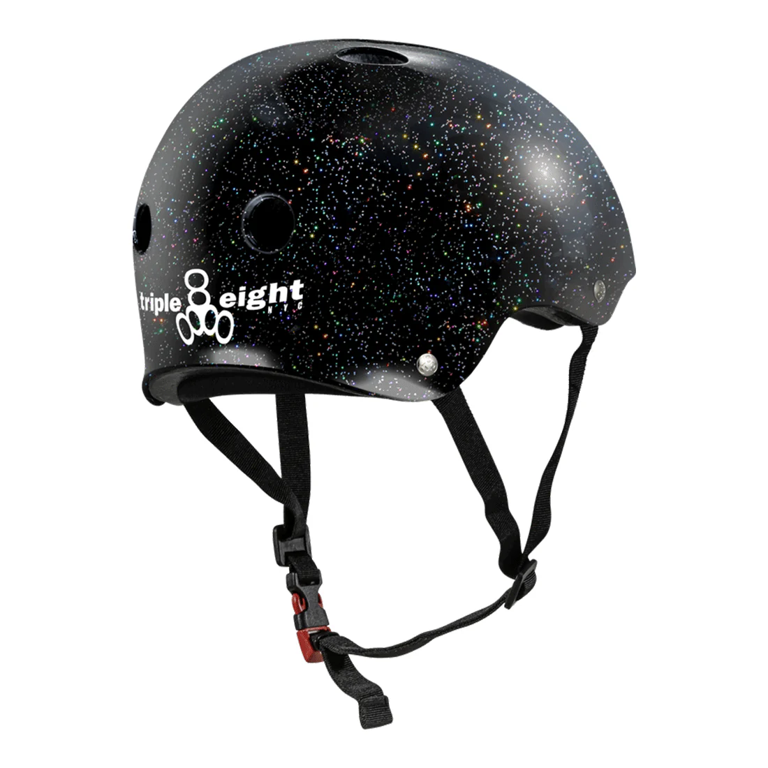 Triple 8 THE Cert SS Helmet - Black Glitter - Image 2