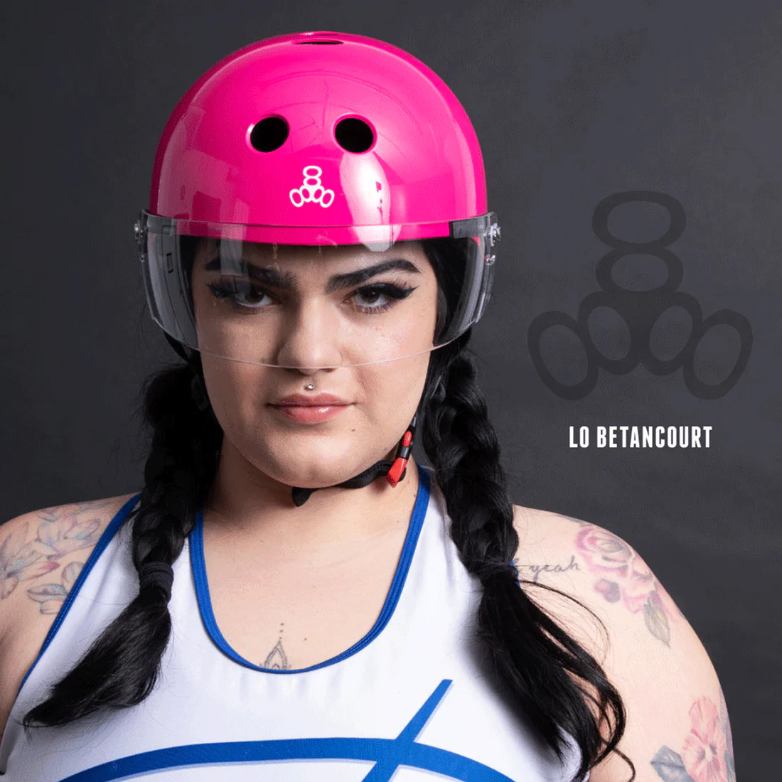 Triple 8 THE Cert SS Visor Helmet - Pink Gloss - Image 4