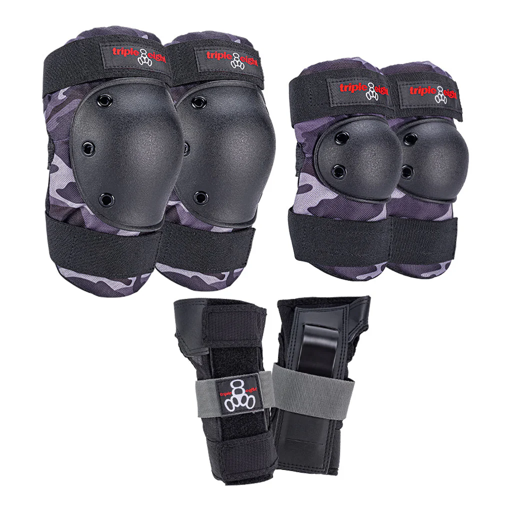 Triple 8 Saver Series Tri-Pack - Charcoal Camo - Junior - Image 2