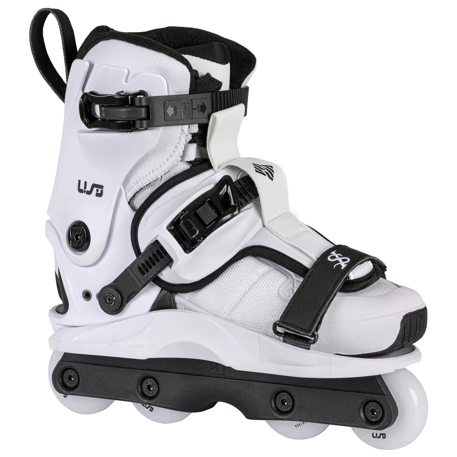 USD Shadow Team White Aggressive Inline Skates - Image 2